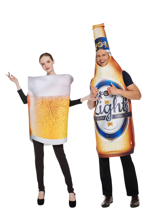 Ronderf | Bierflaschen Kostüm Unisex | Lustiger Jumpsuit