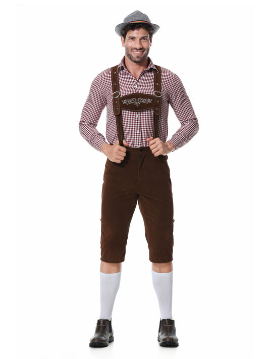 Oktoberfest Kostüm für Herren im traditionellen bayerischen Trachtenstil in Schwarz und Braun