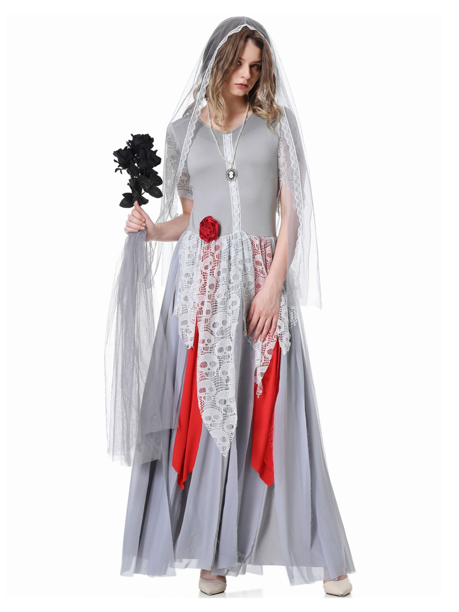 Corpse Bride Paar Kostüm für Erwachsene im klassischen Braut- und Bräutigam-Stil