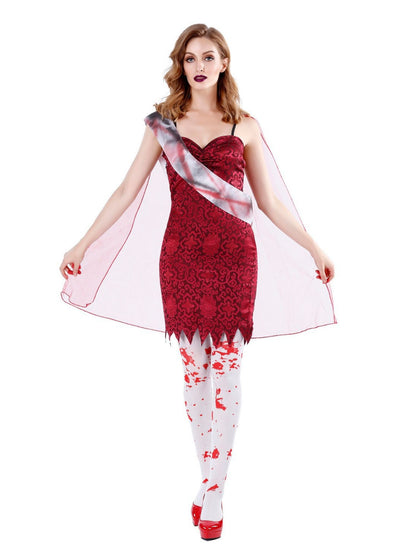 Ronderf | Vampir Zombie Kostüm für Frauen | Gruseliges Gothic Design